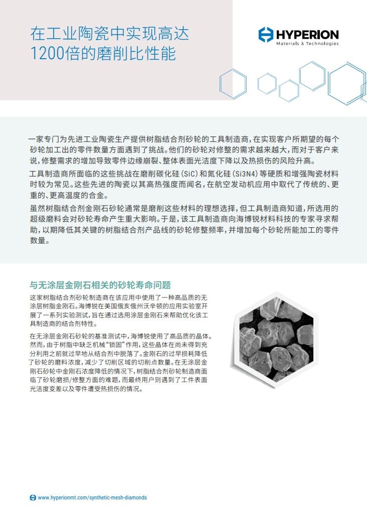如何为工业陶瓷的磨削加工最大限度地提升性能